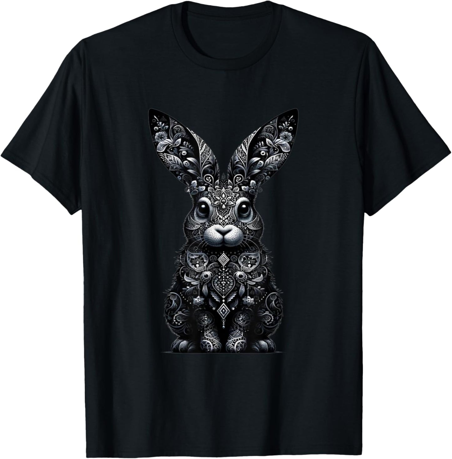 Gothic Easter Cute Goth Black Bunny T-Shirt