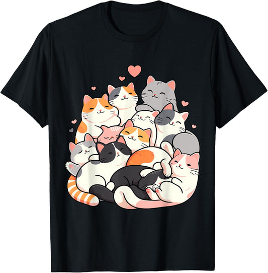 Cute Cats Kitty Anime Kawaii T-Shirt