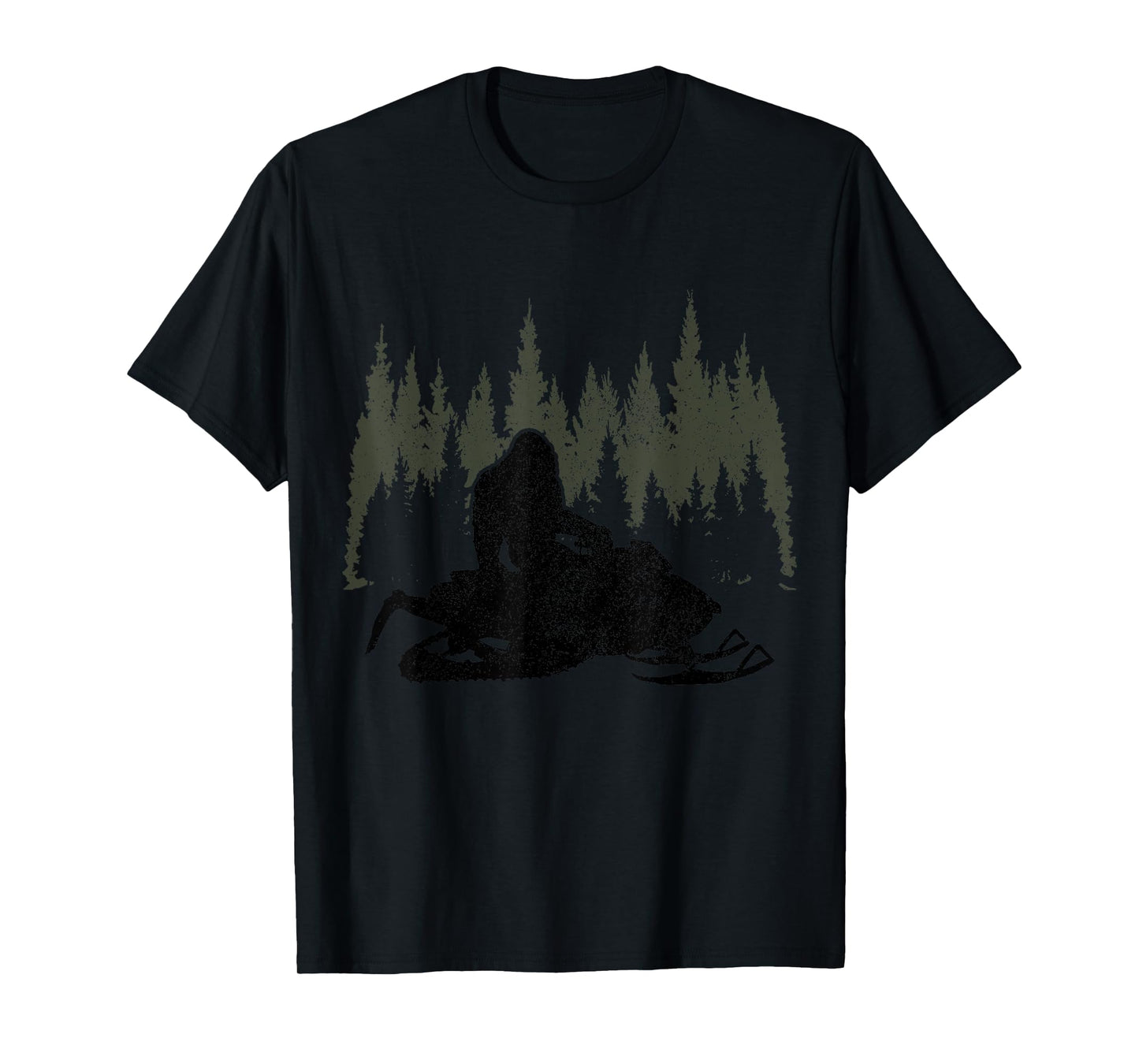 Snowmobile Bigfoot Snowmobile Sledge Funny Vintage T-Shirt