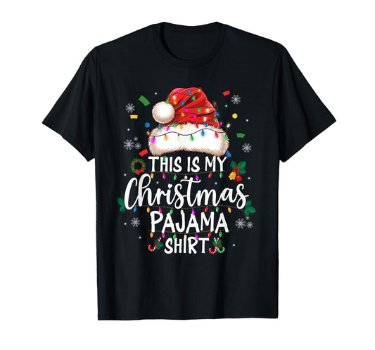 This is My Christmas Pajama Shirt Xmas Lights Men Women Kid T-Shirt