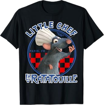 Disney Pixar Ratatouille Remy Little Chef Vintage Badge T-Shirt