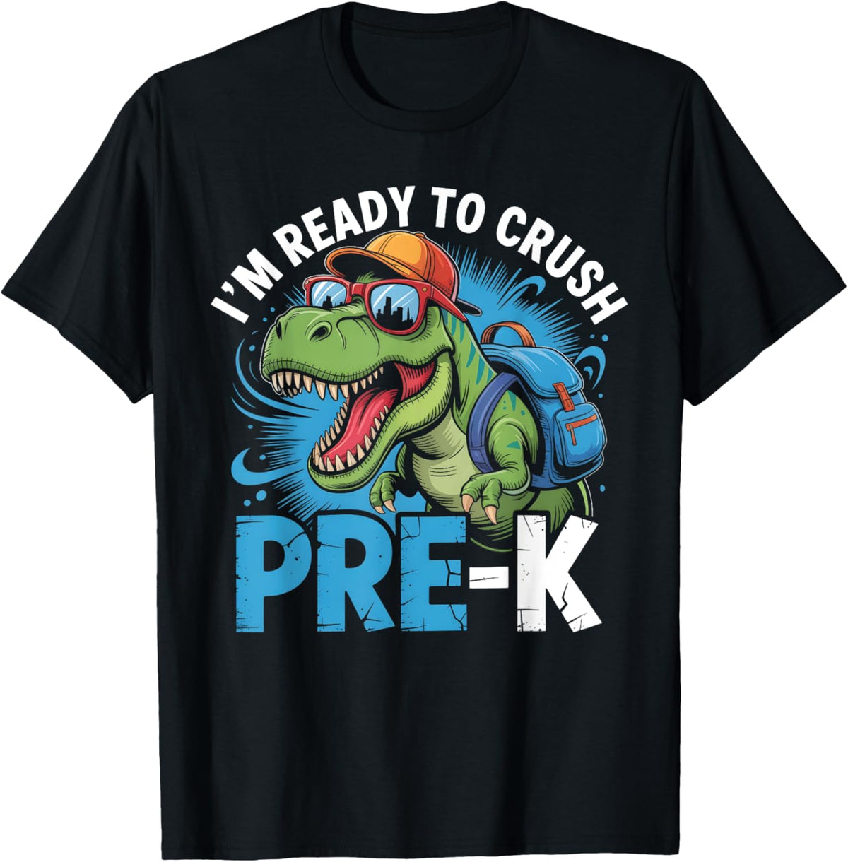 Ready To Crush Pre-K T Rex Dinosaur Back to School Boys Gift T-Shirt