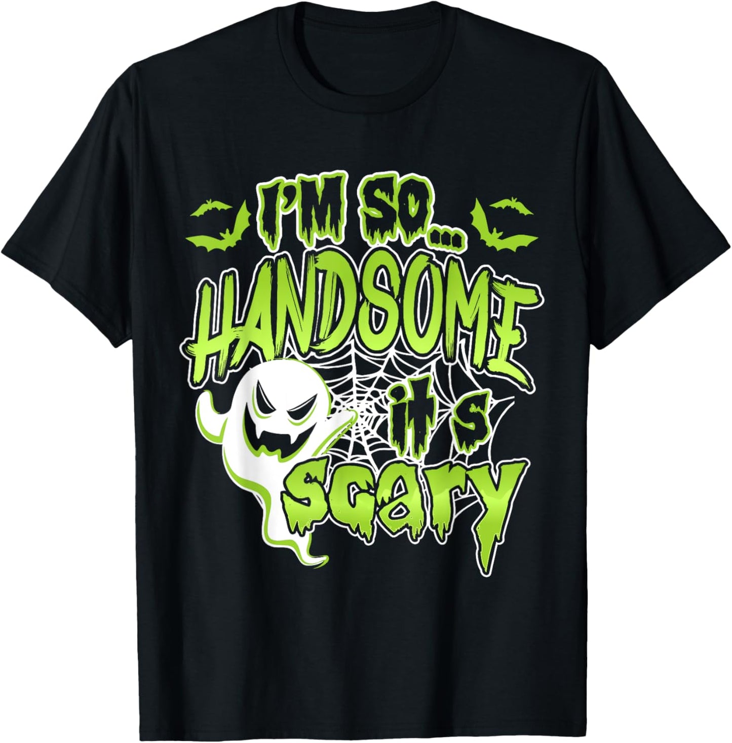Cute Boys Halloween So Handsome It's Scary Ghost Costume T-Shirt
