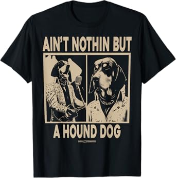 WOAH MANATEE AIN'T NOTHIN' BUT A HOUND DOG Unisex-Adults Dog Themed T-Shirt Black Small Classic Fit Short Sleeve Cotton T-Shirt