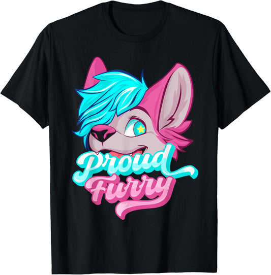 Proud Furry Fandom Furries Tails Ears Furry Person Cosplay T-Shirt