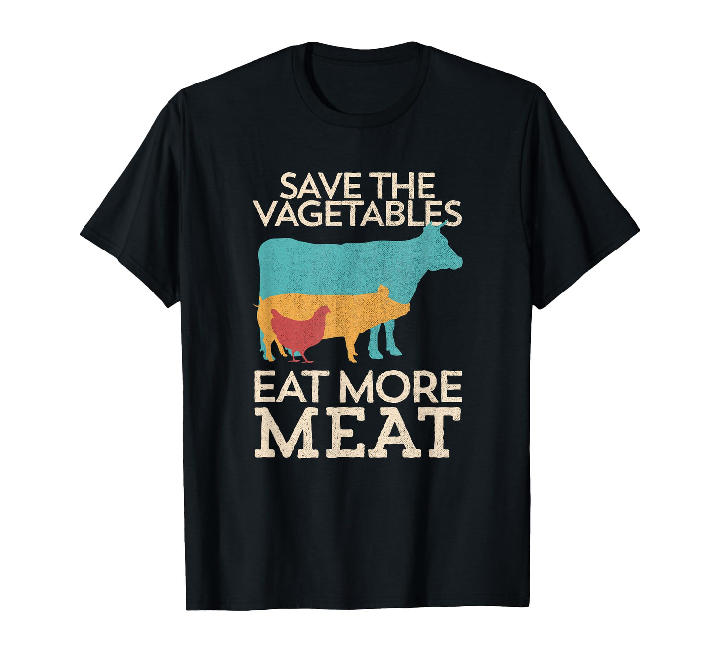 Save The Vegetables Eat More Meat BBQ Grilling T-Shirt