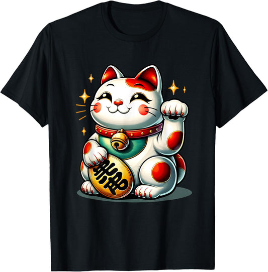 Maneki-Neko Lucky Cat Money Kitten Good Luck Charm Japan T-Shirt