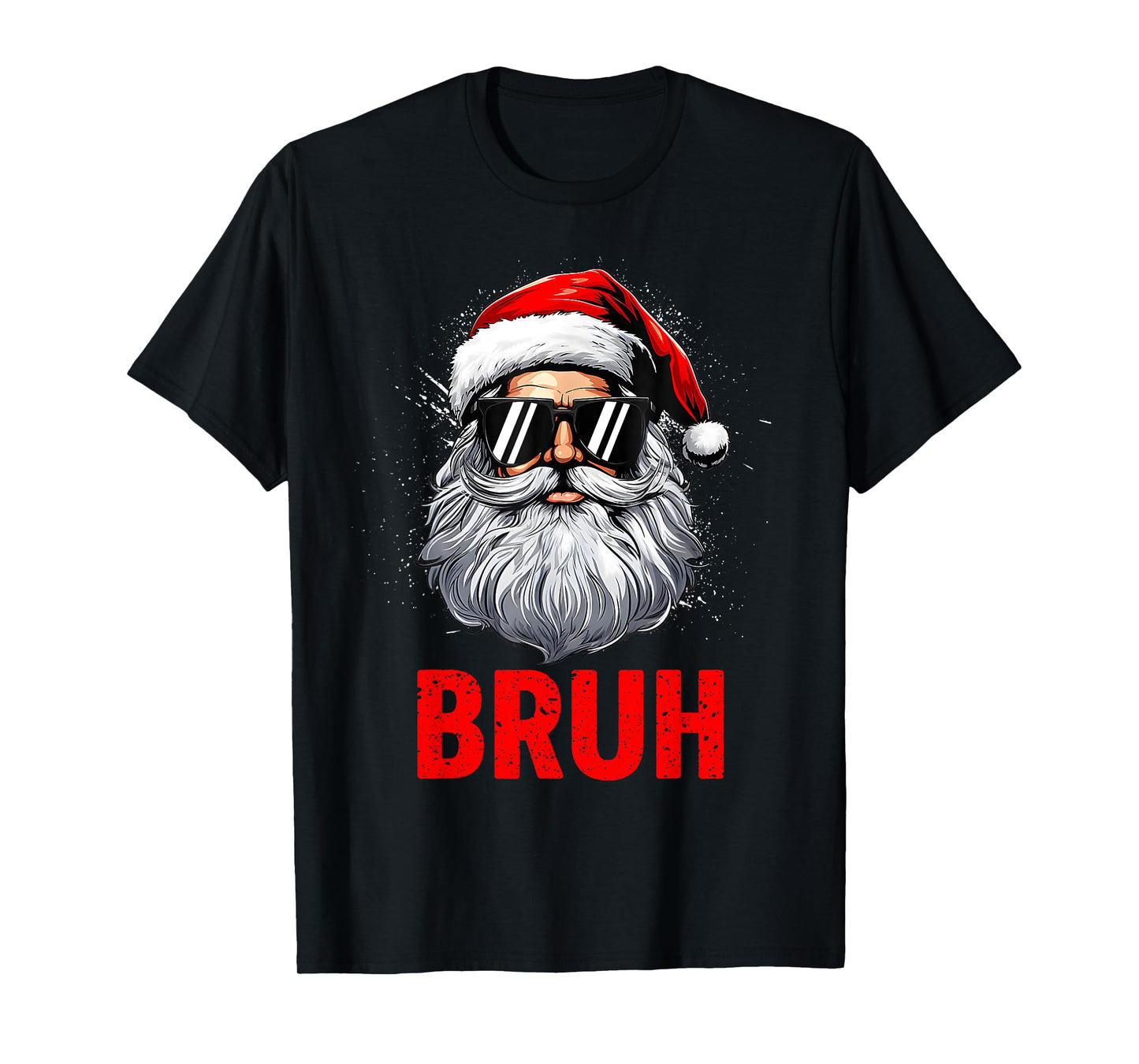Bruh Funny Santa Claus Groovy T-Shirt