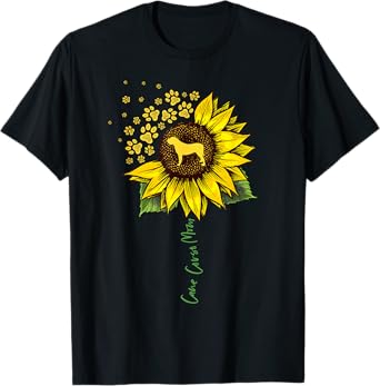Cane Corso Mom Sunflower Italian Mastiff Gifts Dog Mom Mama T-Shirt for Men Women Kids