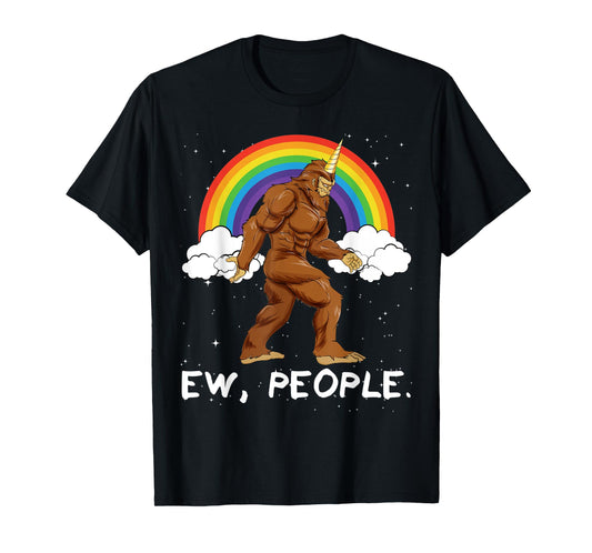 Bigfoot Unicorn Ew People Sasquatch Fantasy T-Shirt