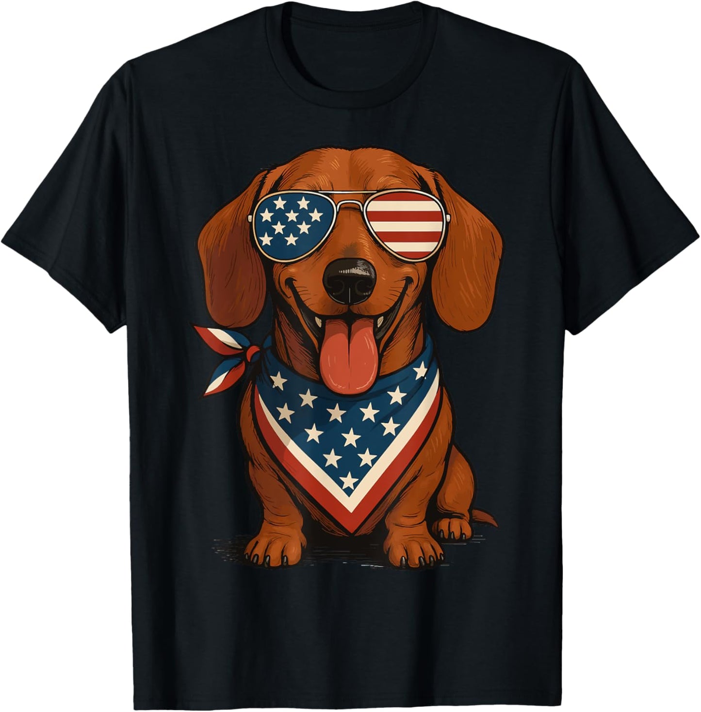 Dachshund Usa 4th of July Weiner Dog Wiener T-shirt