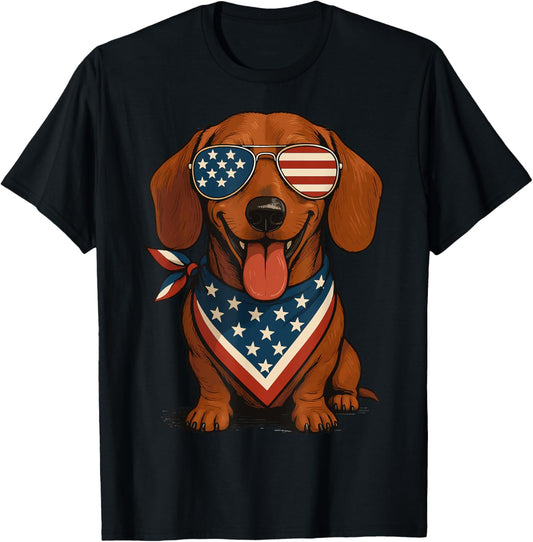 Dachshund Usa 4th of July Weiner Dog Wiener T-shirt