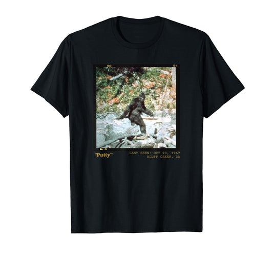 Bigfoot History Tees Historic Bigfoot Photography Patty the Bigfoot T-Shirt