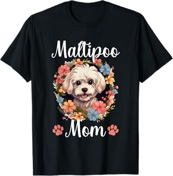 Maltipoo Dog Breed Pet Maltipoo Mom T-Shirt