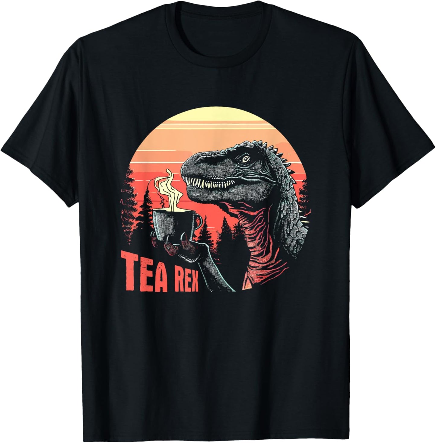 Tea Rex - Funny Vintage T-Rex Dinosaur Tea Lover Dino Pun T-Shirt
