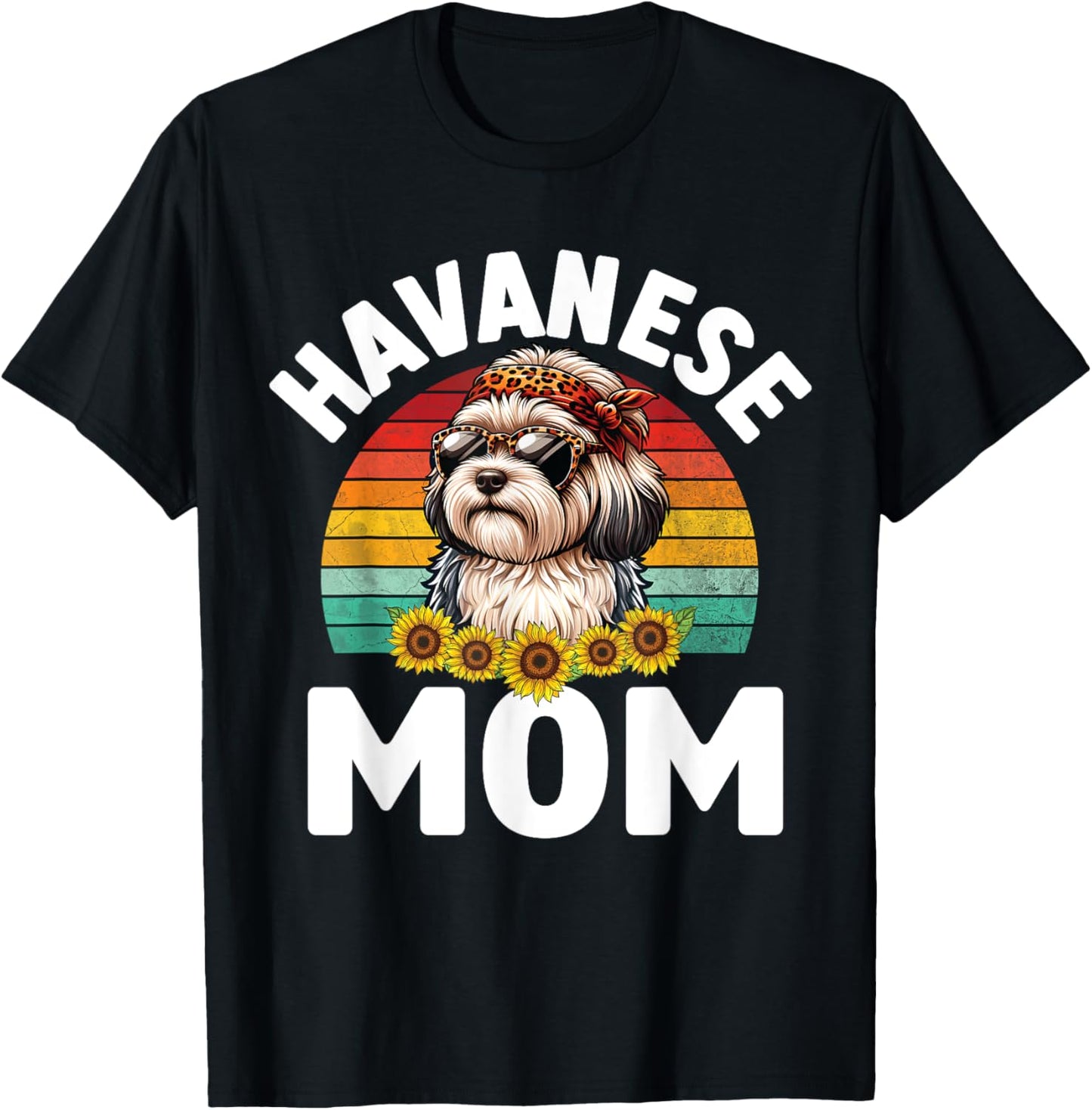 Vintage Floral Havanese Mama Retro Dog Lover Mother's Day T-Shirt