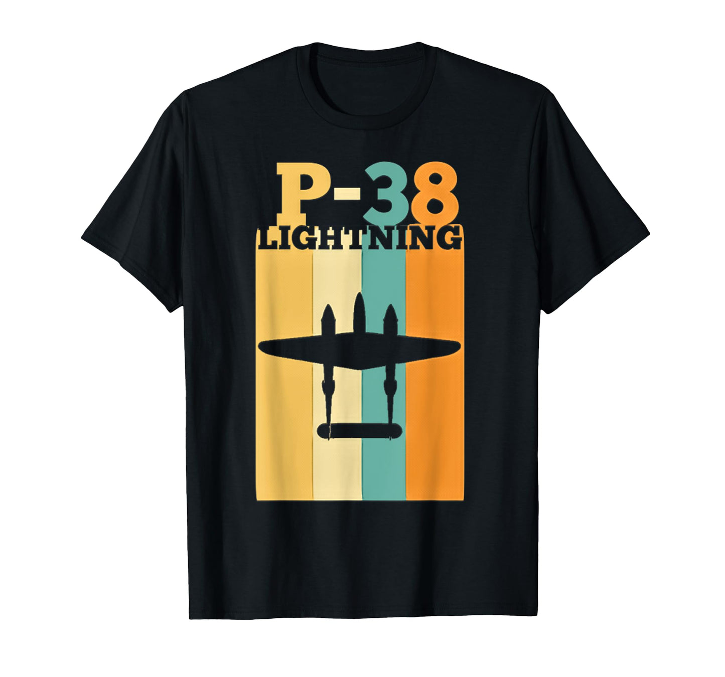 Vintage Warbird P-38 Lightning Fighter Airplane T-Shirt T-Shirt