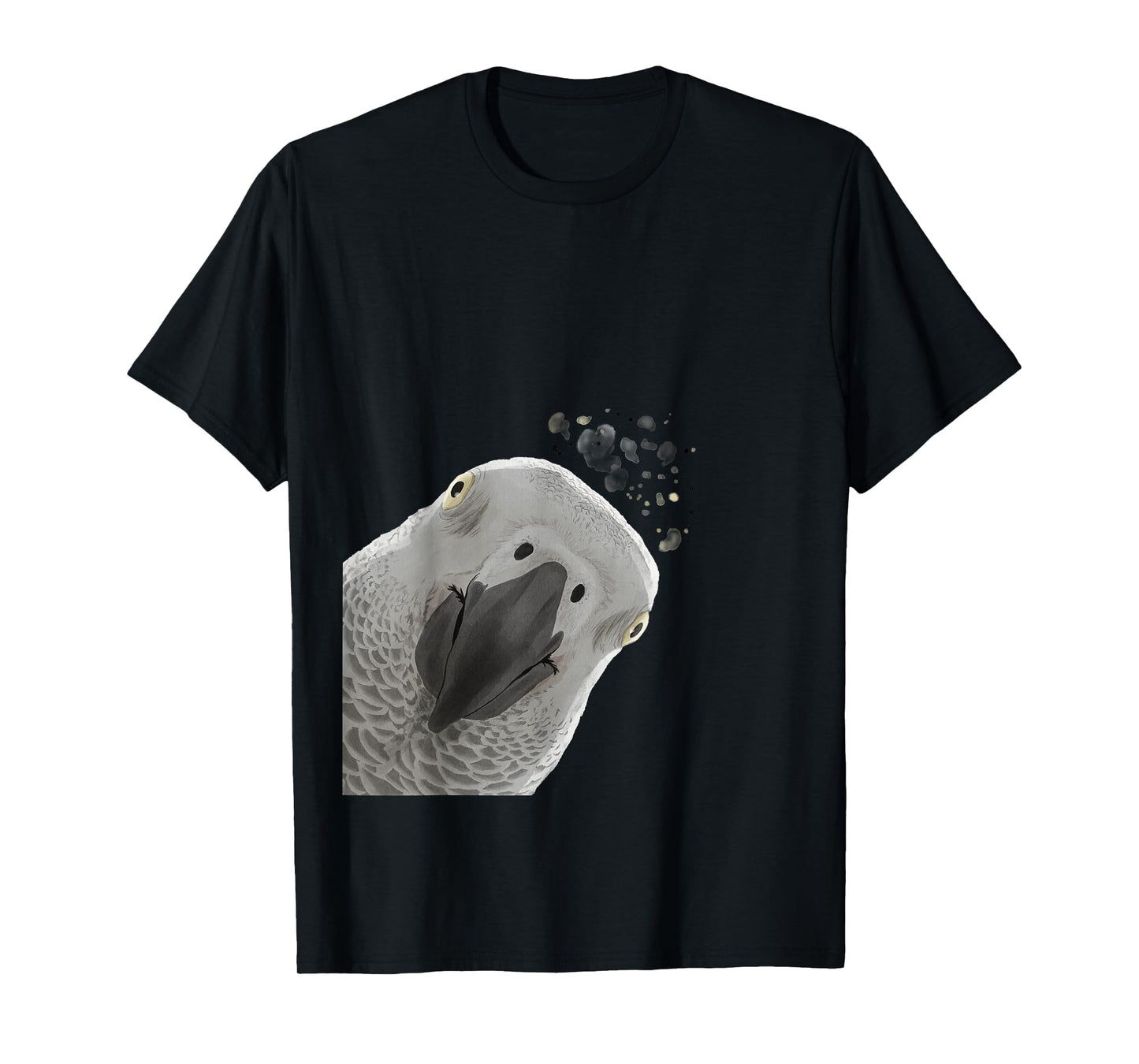 Funny Bird Curious African Gray Parrot T-Shirt