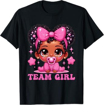 Team Girl Gender Reveal Baby Announcement Party T-Shirt