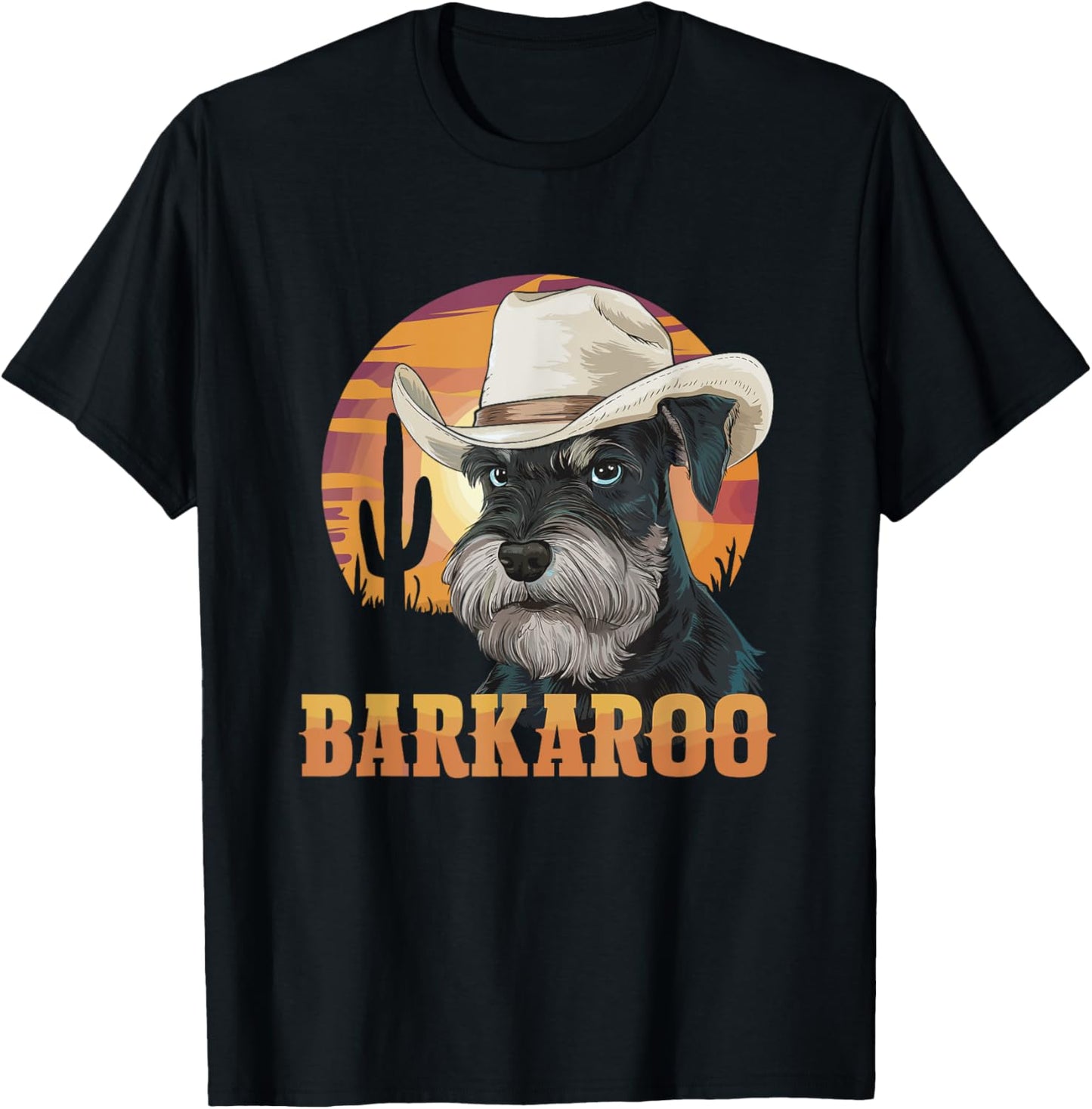 Barkaroo Western Giant Schnauzer Cowboy Hat Dog Mom T-Shirt