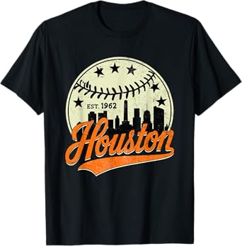 Retro Houston Name Pride Distressed Houston Spirit Evergreen T-Shirt