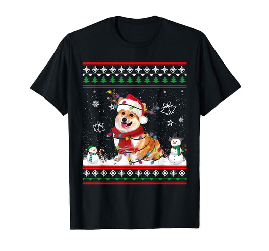 Corgi Christmas Ugly Sweater Funny Dog Lover Xmas T-Shirt