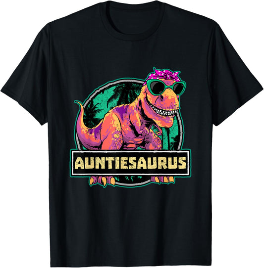 Aunt Dino Auntiesaurus Dinosaur Birthday Auntie T-Shirt