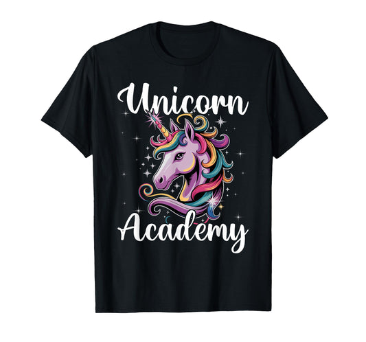 Unicorn Academy Enchanting Graphic Logo T-Shirt