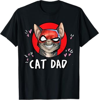 Marvel Super Heroes Pets Deadpool Catpool Cat Dad T-Shirt for Men Women
