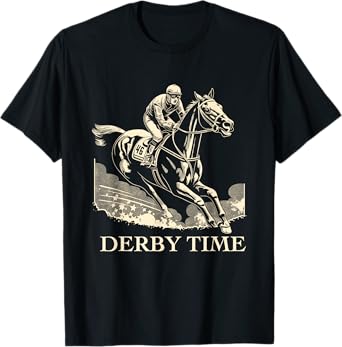 Funny Horse Racing Retro Derby Time Yall KY Derby Horse T-Shirt