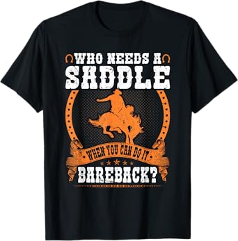 Bucking Bronco Western Rodeo Cowboy Bareback Bronc Riding T-Shirt