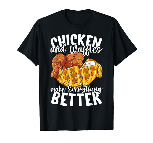 Chicken and Waffles Brunch Food Funny T-Shirt
