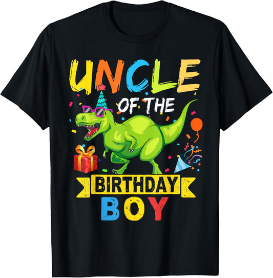 Uncle of the Birthday Boy T-Rex RAWR Dinosaur Birthday boy T-Shirt