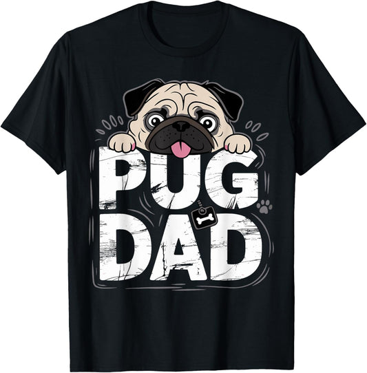 Funny Pug Dad Father's Day Dog Lovers T-Shirt