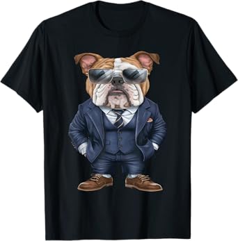 Men Woman English Bulldog Suit English Bulldog T-Shirt