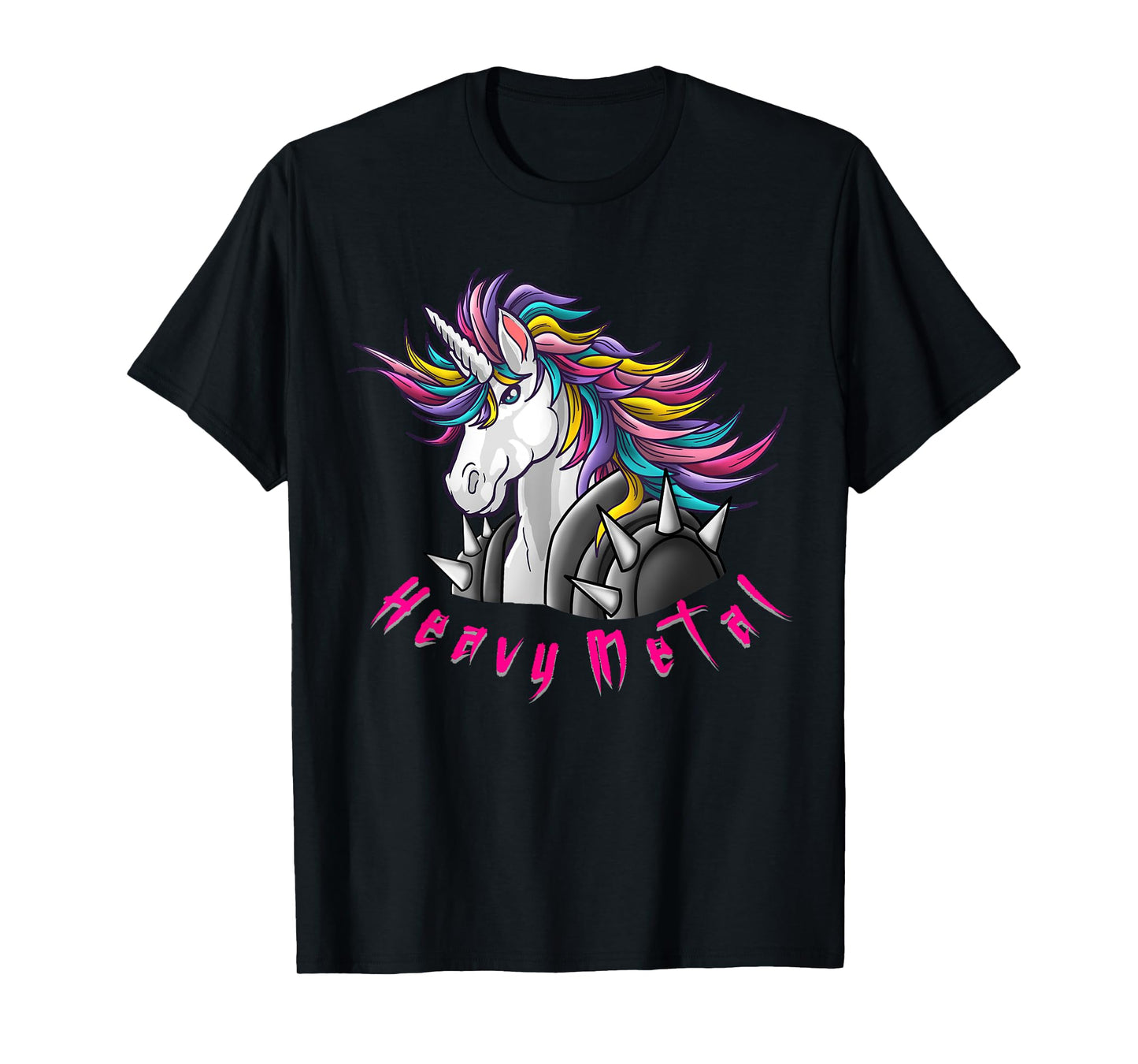 Unicorn Funny Heavy Metal Design For Men Woman Kids Girls T-Shirt
