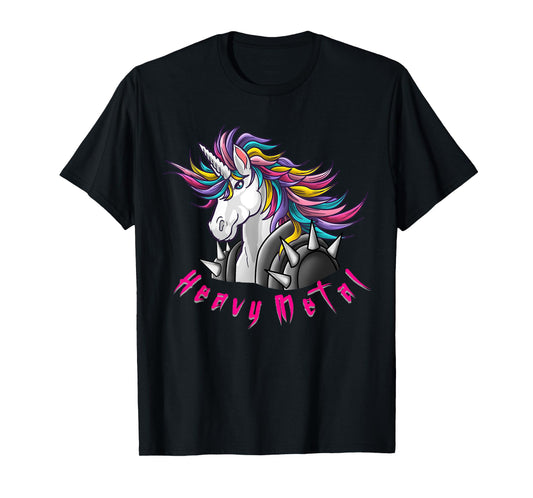 Unicorn Funny Heavy Metal Design For Men Woman Kids Girls T-Shirt