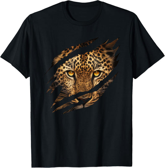 Leopard Cheetah Tiger Leopard Face Lion Cat T-Shirt