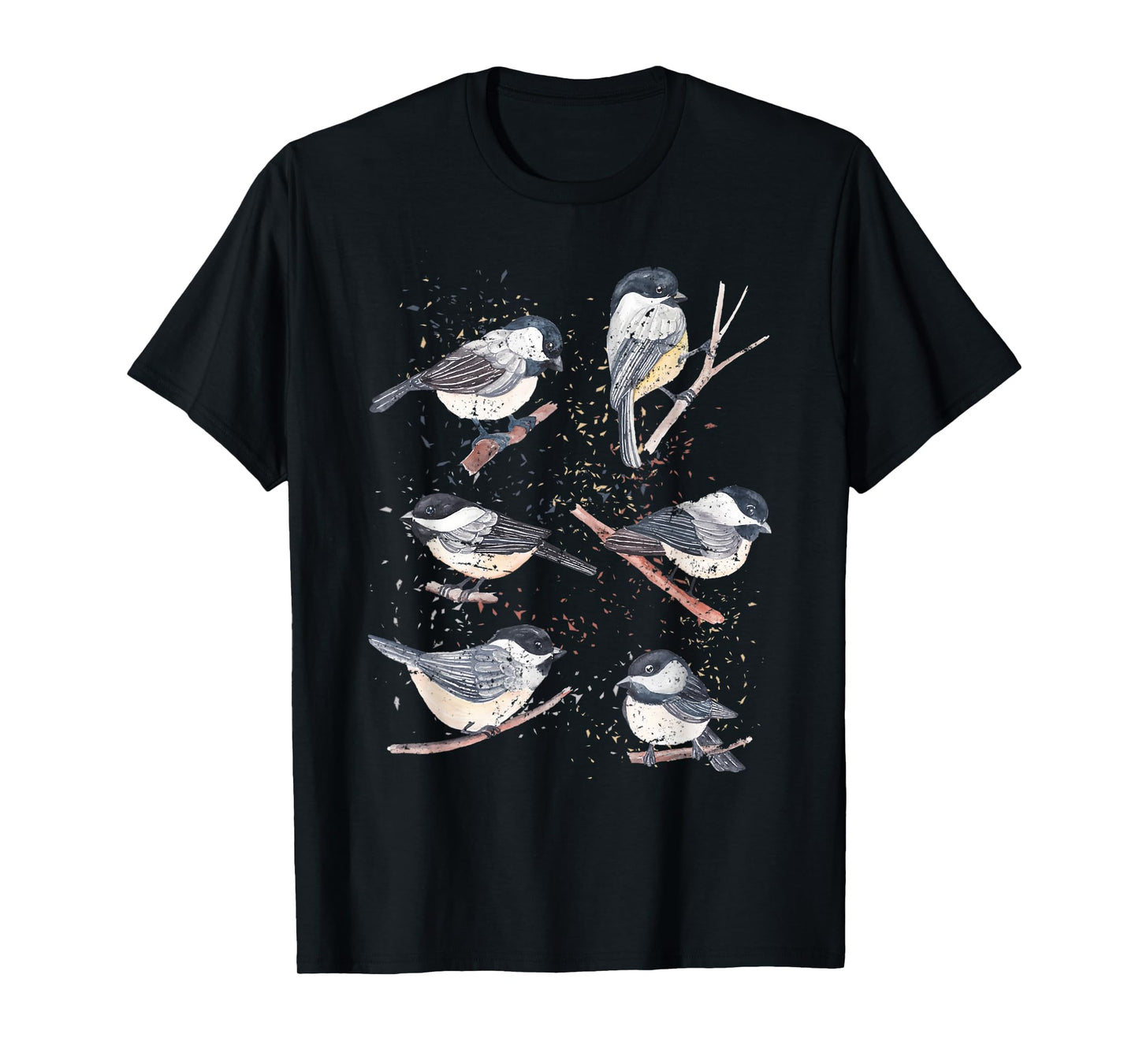 Bird Watching Birding Animal Nature Vintage Chickadee T-Shirt
