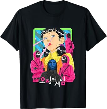 Squid Game 2 Young-Hee Front Man & Guards Animated Poster T-Shirt