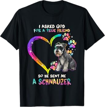 Miniature Schnauzer Is My Best Friend Tie Dye Cute Dog Lover T-Shirt for Men Women