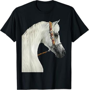 Arabian Horse White Horse Majestic Luxurious Fancy Arabic T-Shirt