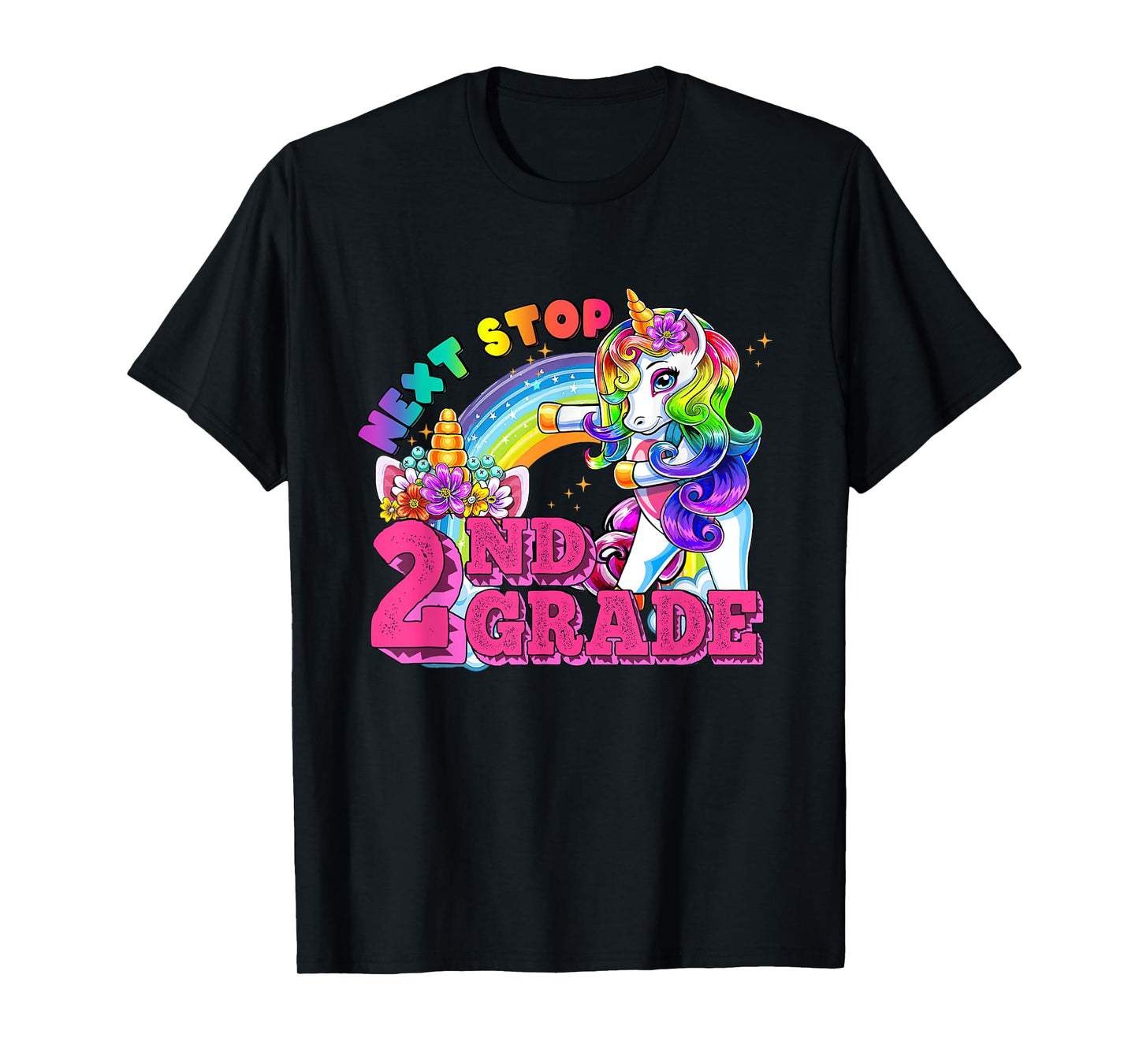 Next stop 2nd Grade Flossing Unicorn 2nd Grade Here I come T-Shirt
