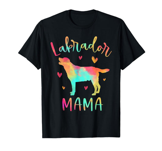 Labrador Mama Colorful Labrador Retriever Gifts Dog Mom T-Shirt