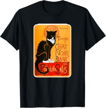 Tuxedo Chat Noir Funny Black Cat French Famous Pet Lover T-Shirt for Men Women
