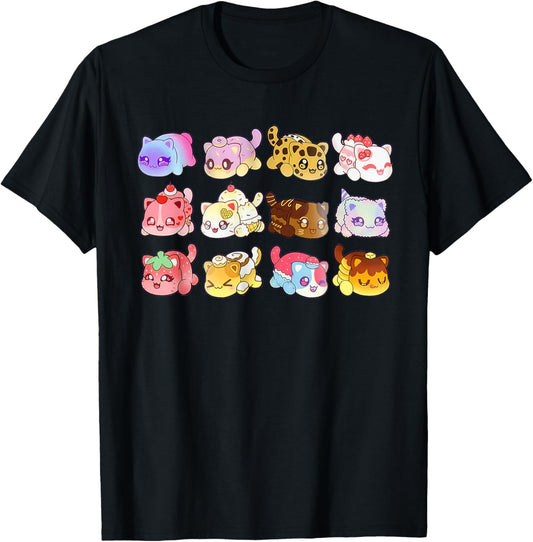 Cute Meemeow Cats Gift Tee for Kids and Cat Lovers Men Women T-Shirt