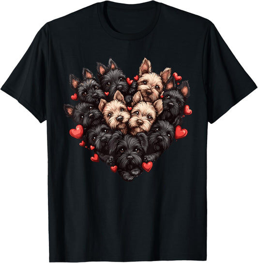 Scottish Terrier Heart-shaped Cute Valentine’s Day Dog Lover T-Shirt
