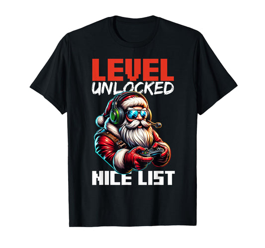 Christmas Gamer Boys Nice List Video Game Santa Xmas T-Shirt