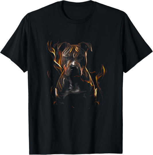 Art Colorful American Staffordshire Terrier T-Shirt