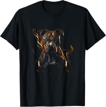 Art Colorful American Staffordshire Terrier T-Shirt
